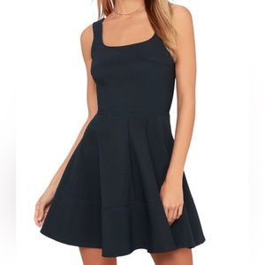 Lulus Home Before Daylight Navy Blue Dress Women’s XS New With Tags